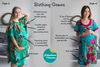  Teal Floral Birthing Gowns