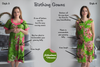 Green Floral Birthing Gowns