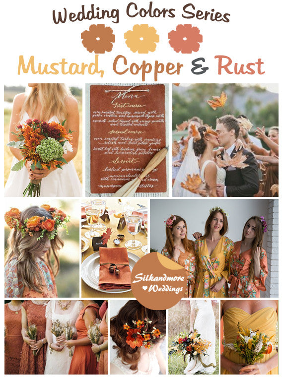 Mustard, Copper and Rust Wedding Color Palette