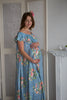 Mommies in Dusty Blue Floral Maxi Dresses