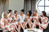  White Floral Posy Bridesmaids Robes