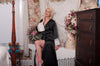 Black Luxurious Silk Lace Robes