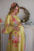 Mommies in Light Yellow Maxi Dresses