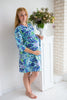 Mommies in Light Blue Abstract Patterned Robes