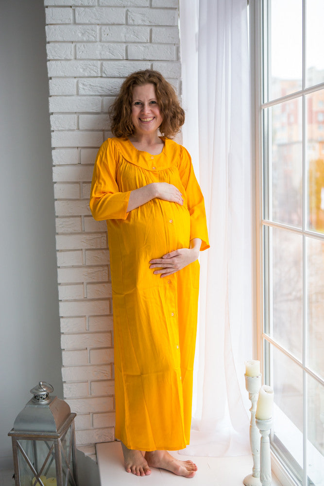 Mommies in Solid Jewel Toned Night Gowns 