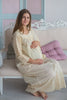 Mommies in Ivory Eyelet Night Gowns