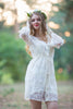 Oh Angelina Ivory Floral Lace Bridal Robe