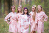 Blush Pink Faded Floral Robes for bridesmaids