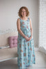 Mommies in Light Blue Floral Night Gowns