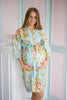 Mommies in Light Blue Floral Robes