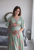 Mommies in Sage Maternity Caftans