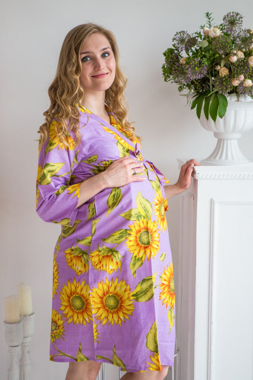 Mommies in Lavender Floral Robes