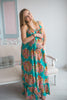 Mommies in Teal Floral Night Gowns