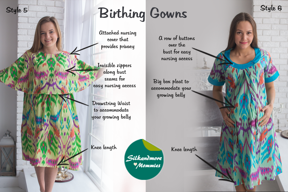 Aztec Pattern Birthing Gowns