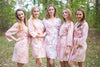 Blush Faded Floral Robes for bridesmaids