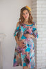 Mommies in Flamingo Watercolor Shift Dresses