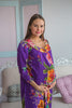 Mommies in Purple Floral Night Gowns