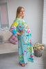 Mommies in Turquoise Blue Floral Night Gowns
