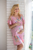 Mommies in Pink Floral Shift Dresses