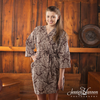 Brown Damask Robes for bridesmaids | Getting Ready Bridal Robes