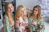 Grayed Jade bridesmaids wedding robes in rumor among fairies