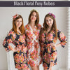 Black Floral Posy Robes

