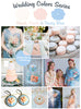 Blush, Peach and Dusty Blue Wedding Color Palette