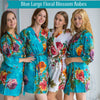 Blue Large Floral Blossom Robes