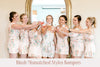Copper, Teal and Blush Mismatched Styles Bridesmaids Rompers in Dreamy Angel Song Pattern