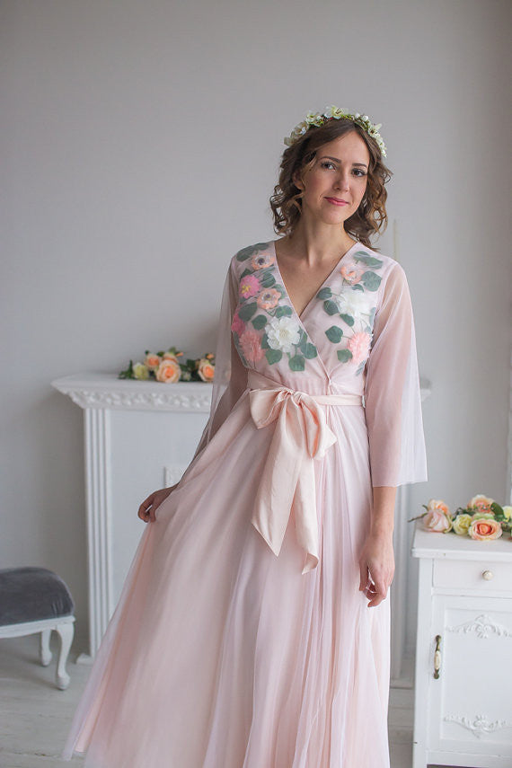 Bridal Robe from my Paris Inspirations Collection - Shy Flowers in Blush