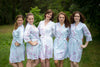 Light Blue Cherry Blossom Robes for bridesmaids