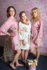 Dreamy Angel Song Pattern- Premium Dusty Pink  Bridesmaids Robes 
