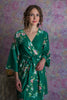 Dreamy Angel Song Pattern- Premium Emerald Green Bridesmaids Robes 