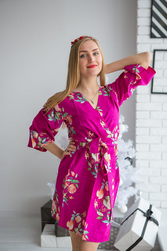 Premium Radiant Orchid Bridesmaids Robes robesbysilkandmore Premium Radiant Orchid Bridesmaids Robes robesbysilkandmore