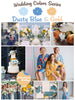 Dusty Blue and Gold Wedding Color Palette