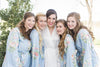 Dusty Blue Dreamy Angel Song Bridesmaids Robes Sets