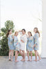 Dusty Blue Dreamy Angel Song Bridesmaids Robes Sets