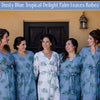 palm leaves print set of robes