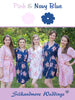 Pink and Navy Wedding Color Robes