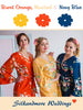 Burnt Orange, Mustard and Navy Blue Wedding Color Robes- Premium Rayon Collection 