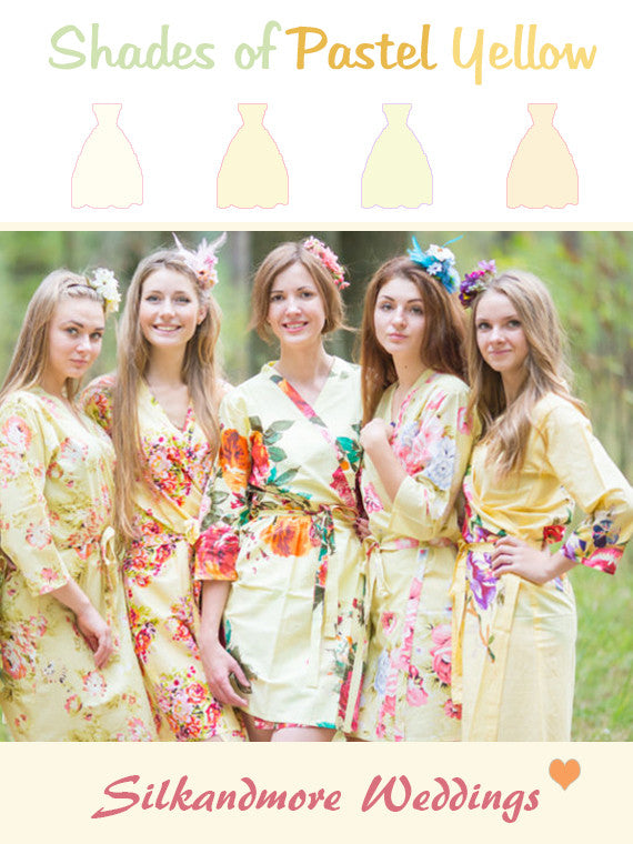 Assorted Light Yellows | SilkandMore Robes