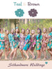 Teal and Brown Wedding Color Robes