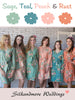 Sage, Teal, Peach and Rust Wedding Color Robes - Premium Rayon Collection