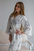 Floral Sketch Pattern- Premium White Bridesmaids Robes