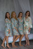Dreamy Angel Song Pattern - Premium Gray Bridesmaids Robes 