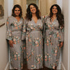 Gray Dreamy Angel Song Set of Bridesmaids Robes