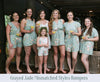 Seaside Inspired Wedding Palette Mismatched Styles Dreamy Angel Song Bridesmaids Rompers Set