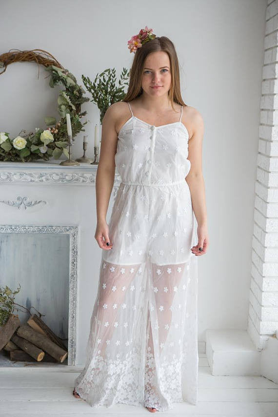 Illusion Bridal Jumpsuit from my Paris Inspirations Collection - Spaghetti Slip Style