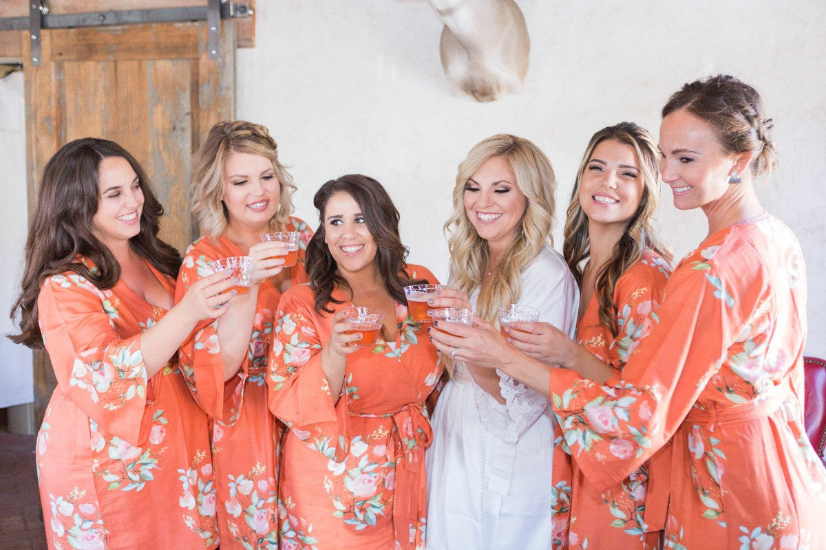 Rust Dreamy Angel Song Set of Bridesmaids Robes