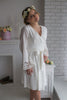 Lace Trimmed Bridal Robe from my Paris Inspirations Collection - Tiny Flowers Lace Cuffs